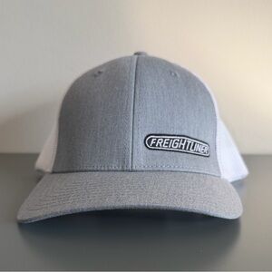 Richardson Freightliner Gray and White Mesh Back Flexfit Cap Hat